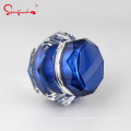 Royal Blue Octagonal 50 ml 50g Luxury Acrylic Gemstone Clear Empty Cosmetic Jar Scrub Pot